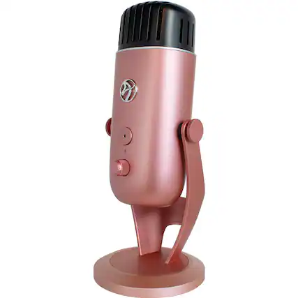 Front. Arozzi - Arozzi Colonna Microphone - Rose Gold - Rose gold.