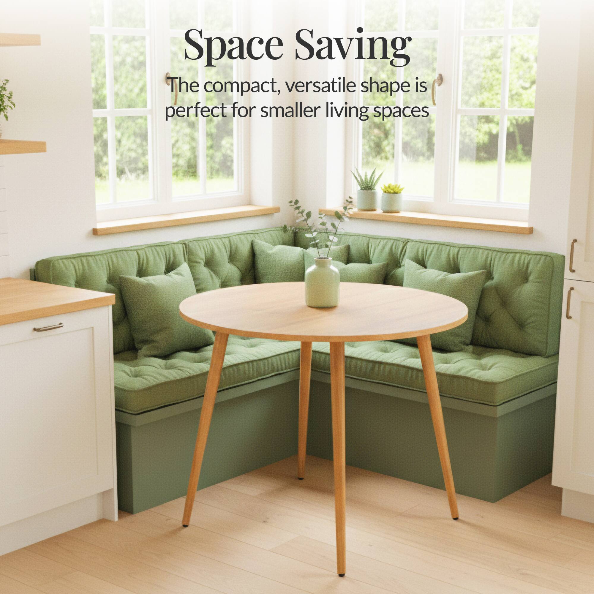 Space Saving

The compact, versatile shape is perfect for smaller living spaces