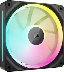 Front. CORSAIR - iCUE LINK LX120 RGB 120mm PWM Single Case Fan Expansion - Black.