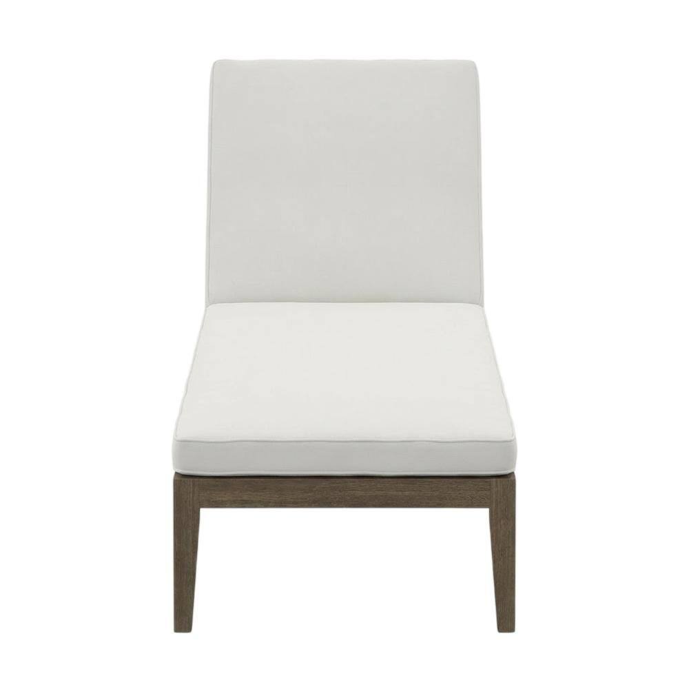 Back. Outdoor Escape - Teak Patio Lounge Chair With Weather-Resistant Finish And Ergonomic Design - Gray.