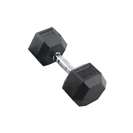 Inspire - Fitness 30 LB Rubber Dumbbell - Black
