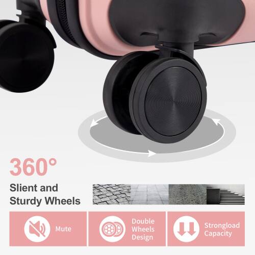 360° Silent and Sturdy Wheels  
Mute Double Wheels Design  
1 Strong Load Capacity