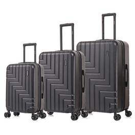 DUKAP - Zahav Lightweight Hardside Spinner 3 Piece Luggage Set 20"/24"/28" - Black
