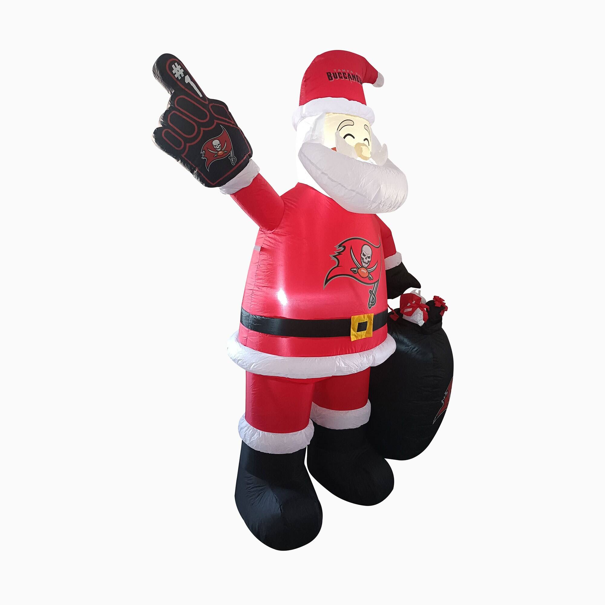 Alt View 1. Logo Brands - Tampa Bay Buccaneers 7' Inflatable Santa - Multicolor.