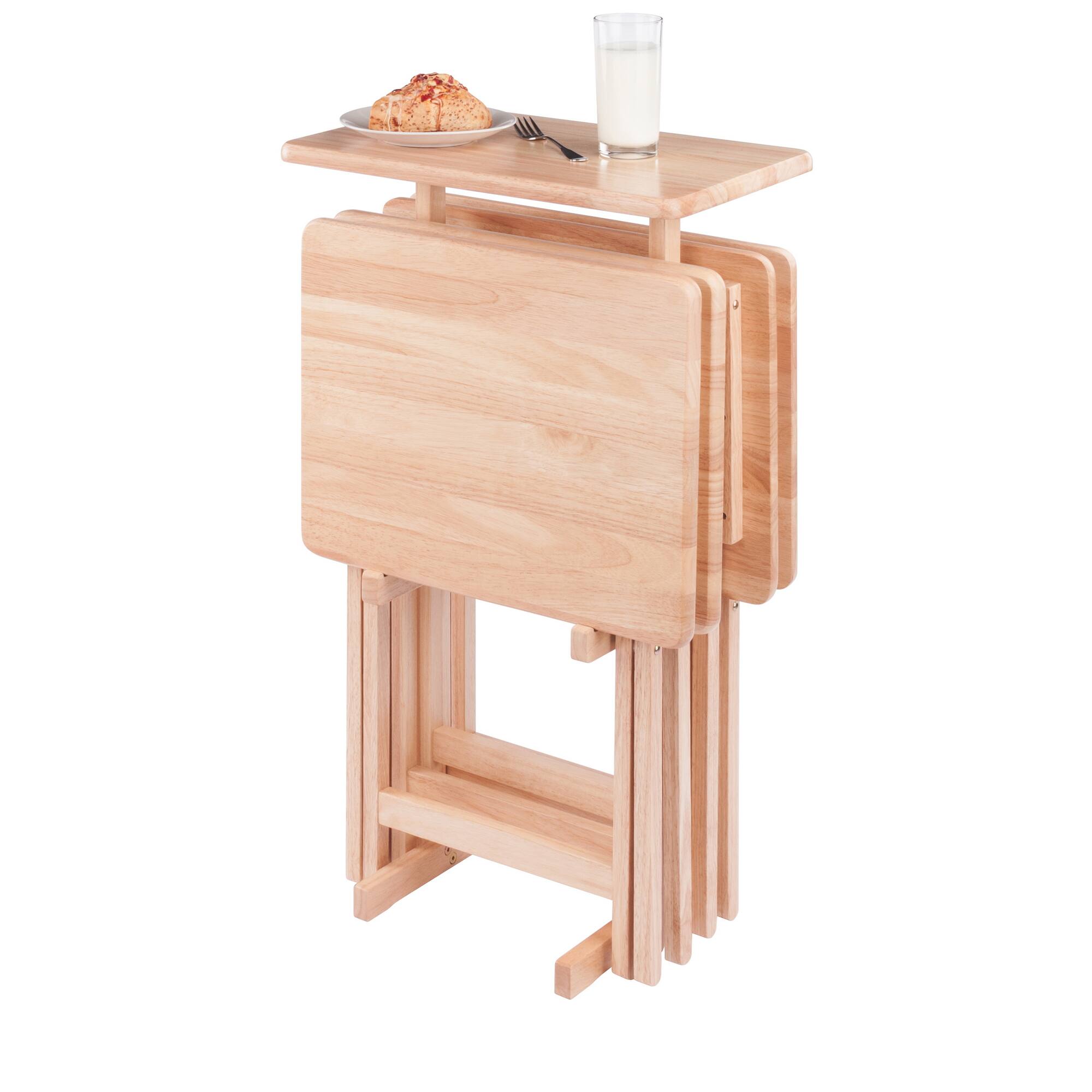 Alt View 8. Winsome Wood - Riley 5-Pc Set Snack Table - Natural.