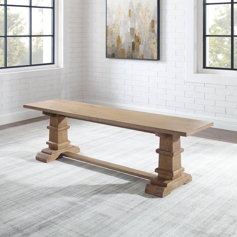 Alt View 8. Crosley Furniture - Joanna Dining Bench - Rustic Brown.