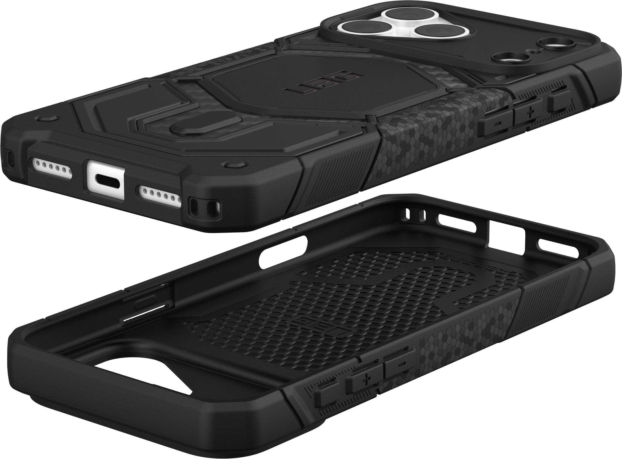 Alt View 2. UAG - Monach Pro Series Case with MagSafe for Apple iPhone 18 Pro Max/iPhone 17 Pro Max - Carbon Fiber.
