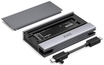 Zike Z666 40Gbps USB 4.0 M.2 NVMe SSD Enclosure w/ Thunderbolt 4 Zike Z666 40Gbps USB 4.0 M.2 NVMe SSD Enclosure w/ Thunderbolt 4