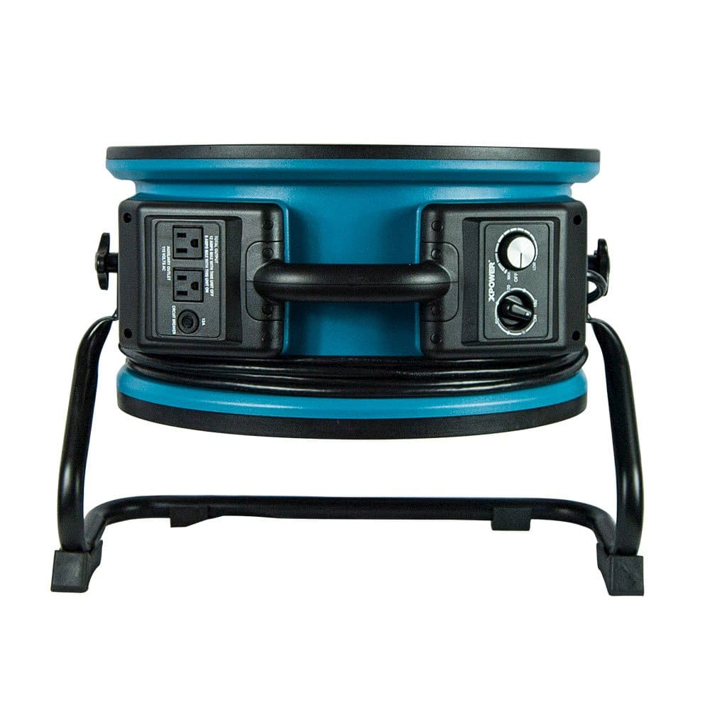 XPOWER - 1/3 HP 3600 CFM Variable Speed Sealed Motor Axial Air Mover, Blower, Fan - Blue