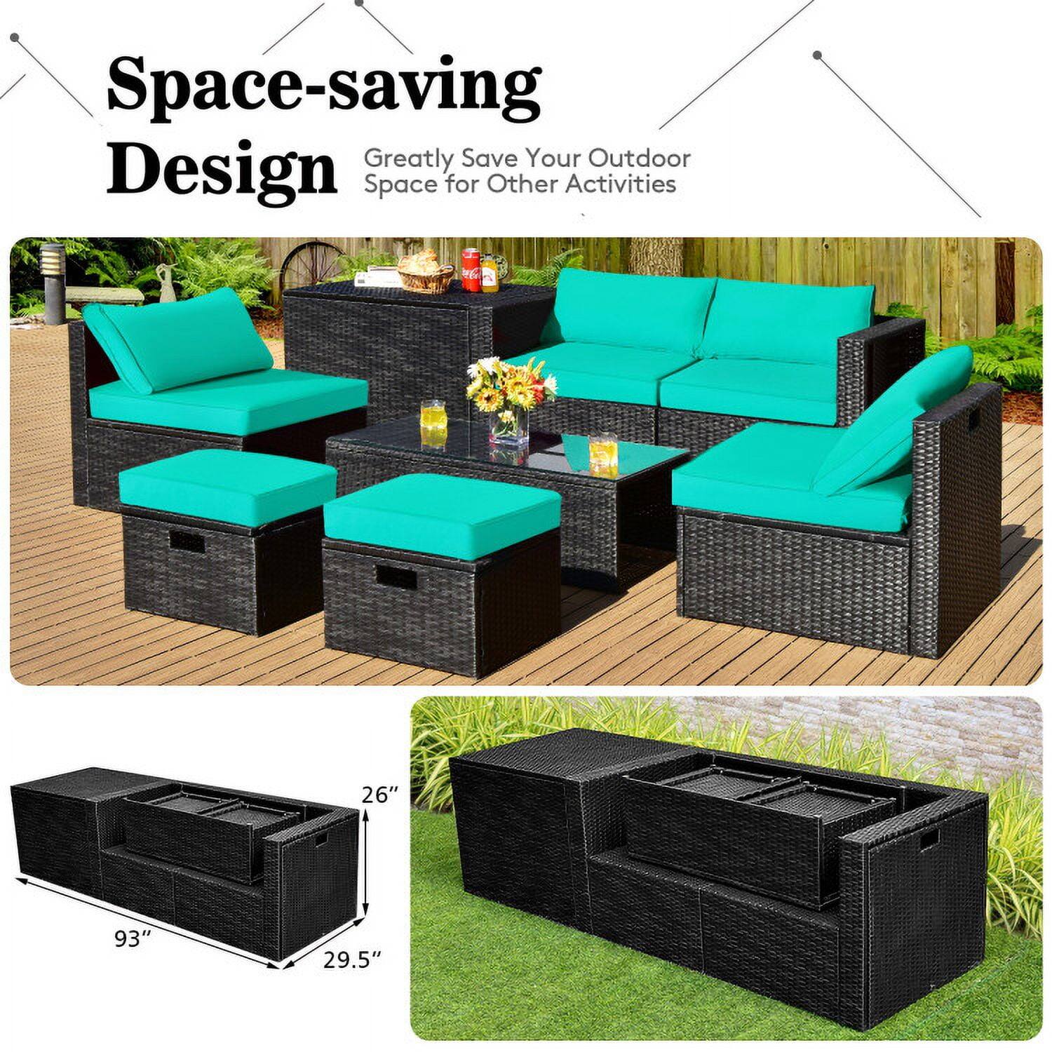 Space-saving Design  
Greatly Save Your Outdoor Space for Other Activities  

26" 93" 29.5"