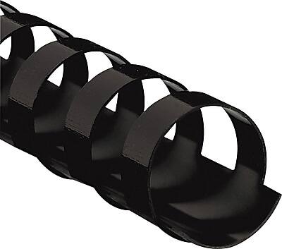 Alt View 4. Fellowes - 1/2" Plastic Binding Spine Comb, 90 Sheet Capacity, 25/Pack - Black.