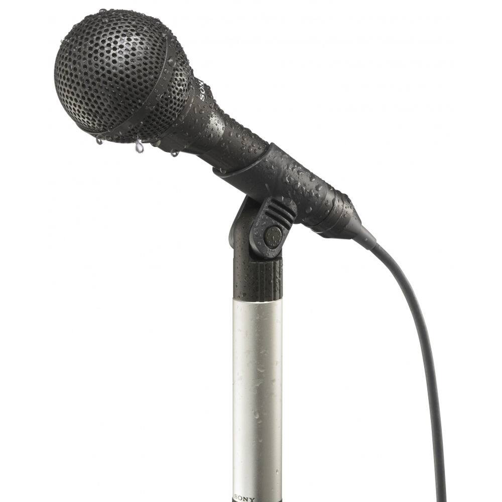 Back. Sony - Sony F-115B W+A6:CV6eather-Resistant Handheld Microphone – For Outdoor Events/Performances | More - Black.