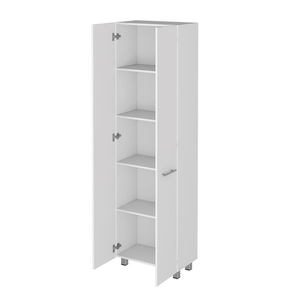 Left. TOV Furniture - Pensacola 79"H Engineered Wood Double Door Pantry Cabinet - White.