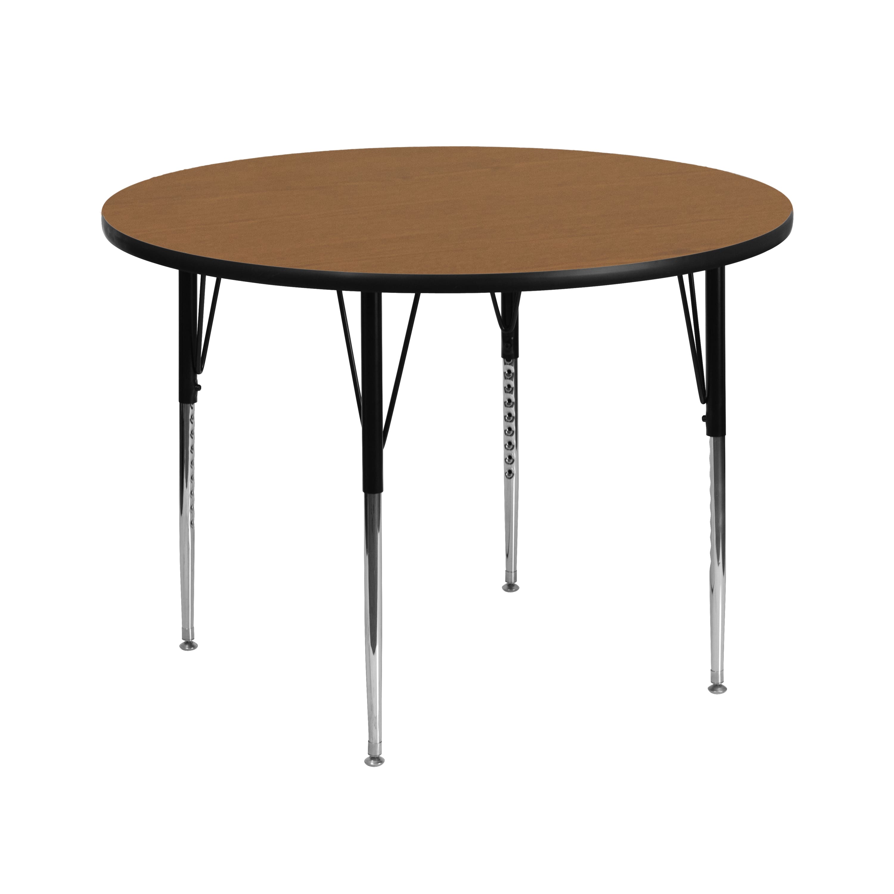 "Emma + Oliver - 42"" Round Laminate Adjustable Activity Table - Oak" price history on PriceWatchPro