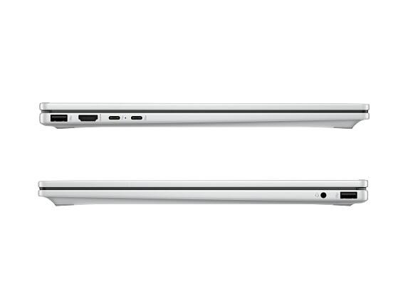 Angle. HP - HP OmniBook 7 Laptop Computer 16" 3K Touch Screen Intel Core Ultra 7 16 GB - Glacier silver aluminum.