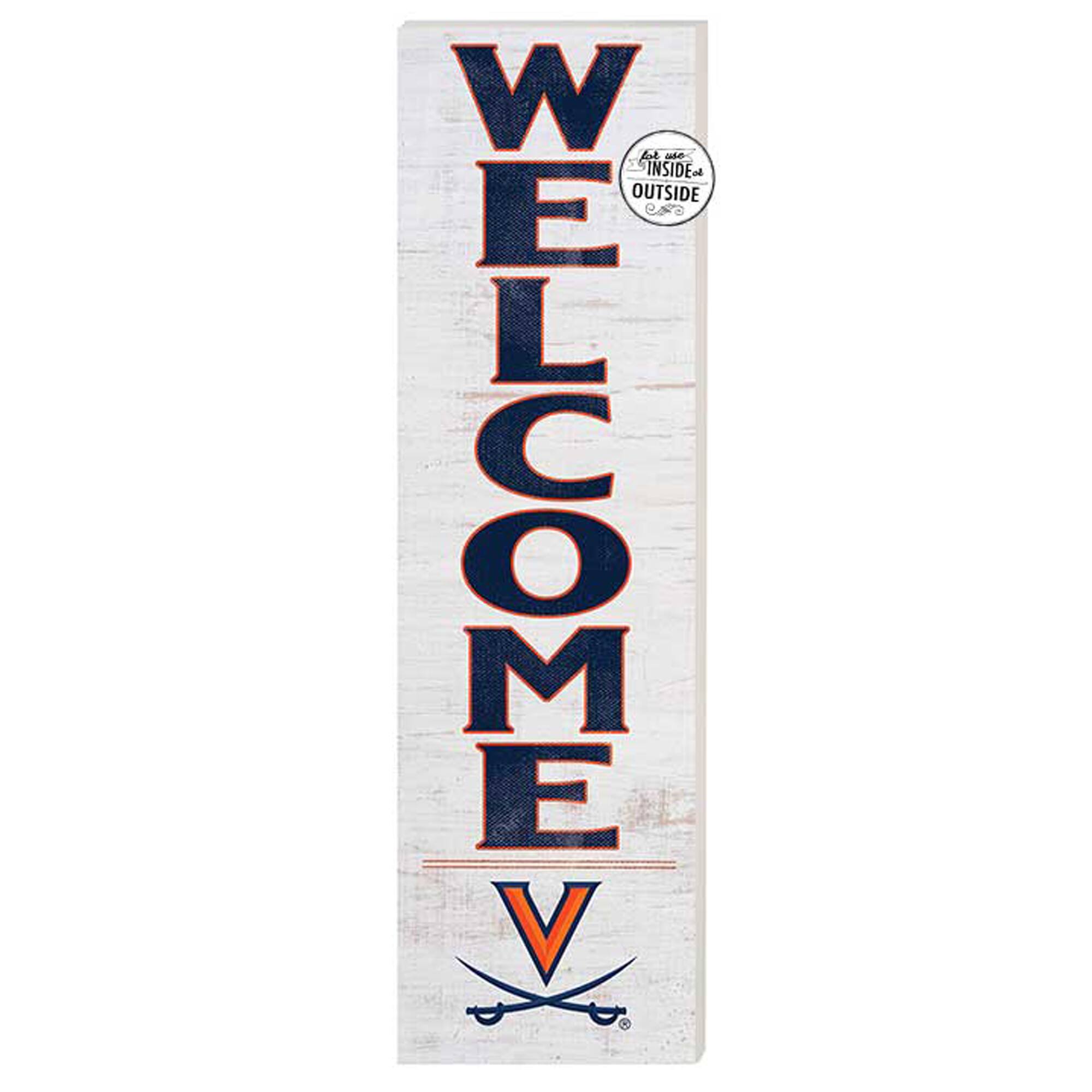 White Virginia Cavaliers 10'' x 35'' Indoor/Outdoor Welcome Sign