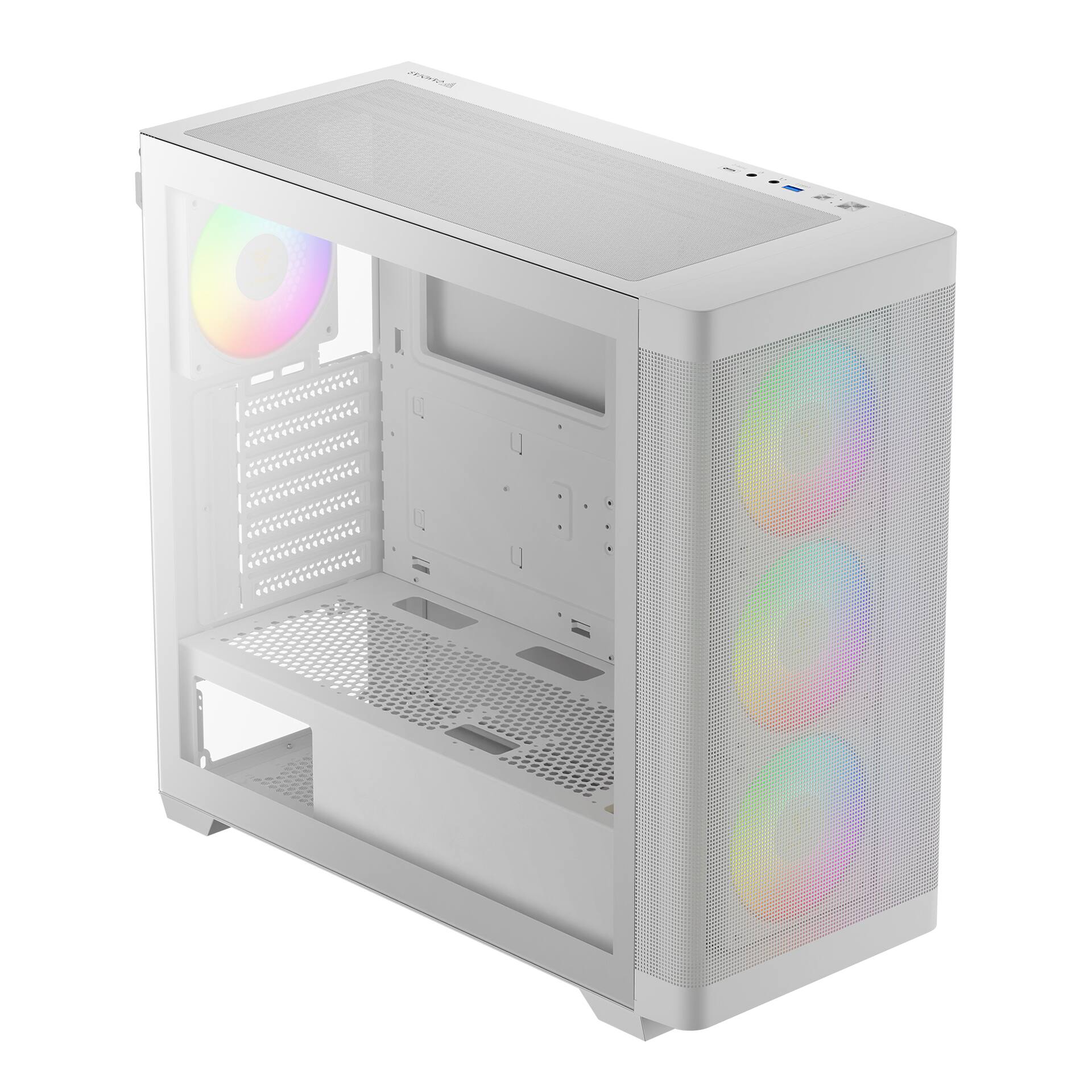 Left. GAMDIAS - Gamdias Athena M3 ATX Mid-Tower White Case- ATHENA M3 WH - White.