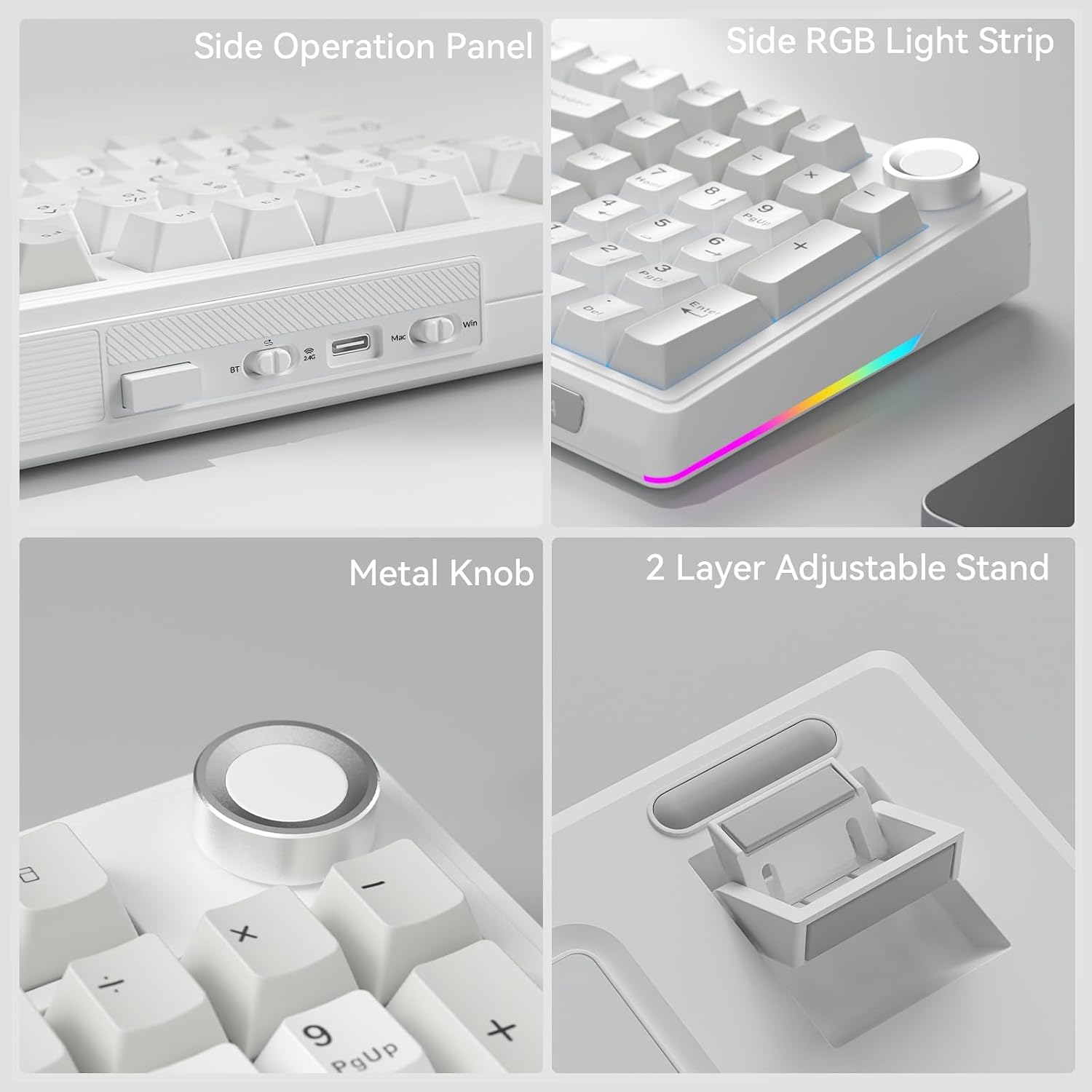 Side Operation Panel

Side RGB Light Strip

Metal Knob

2 Layer Adjustable Stand