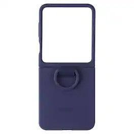Samsung - Official Silicone Case with Ring for Galaxy Z Flip6 / Z Flip7 FE - Navy - Blue
