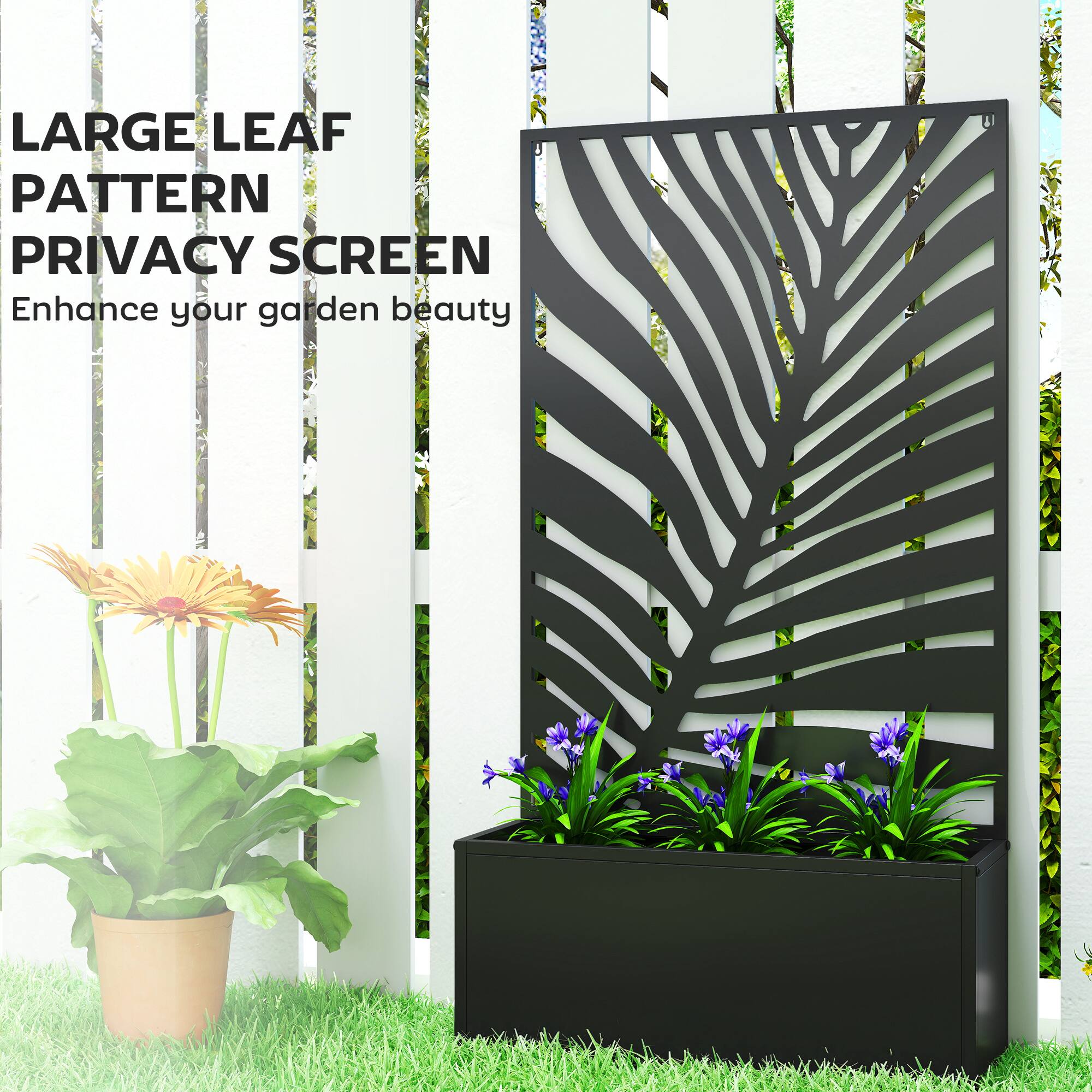 LARGE LEAF PATTERN PRIVACY SCREEN  
Enhance your garden beauty