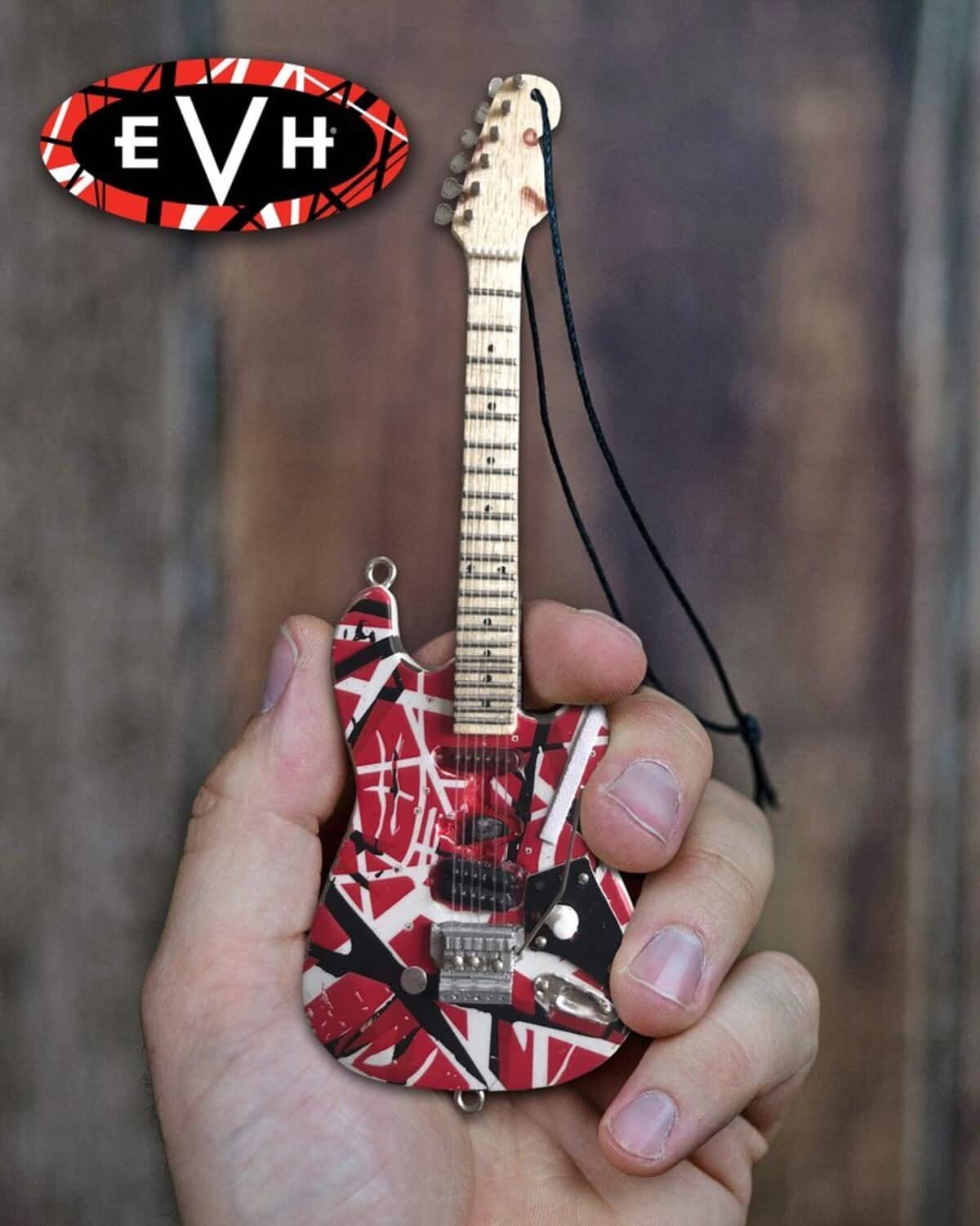 Front. PopMarket - Eddie Van Halen - EVH Eddie Van Halen Frankenstein Guitar Holiday Ornament EVH-001-6   - COLLECTIBLES - Multicolor.