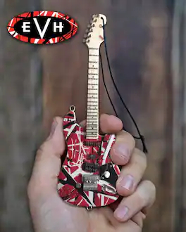 PopMarket - Eddie Van Halen - EVH Eddie Van Halen Frankenstein Guitar Holiday Ornament EVH-001-6 - COLLECTIBLES - Multicolor