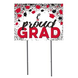 Jardine - Cincinnati Bearcats 18'' x 24'' Grad Yard Sign - White