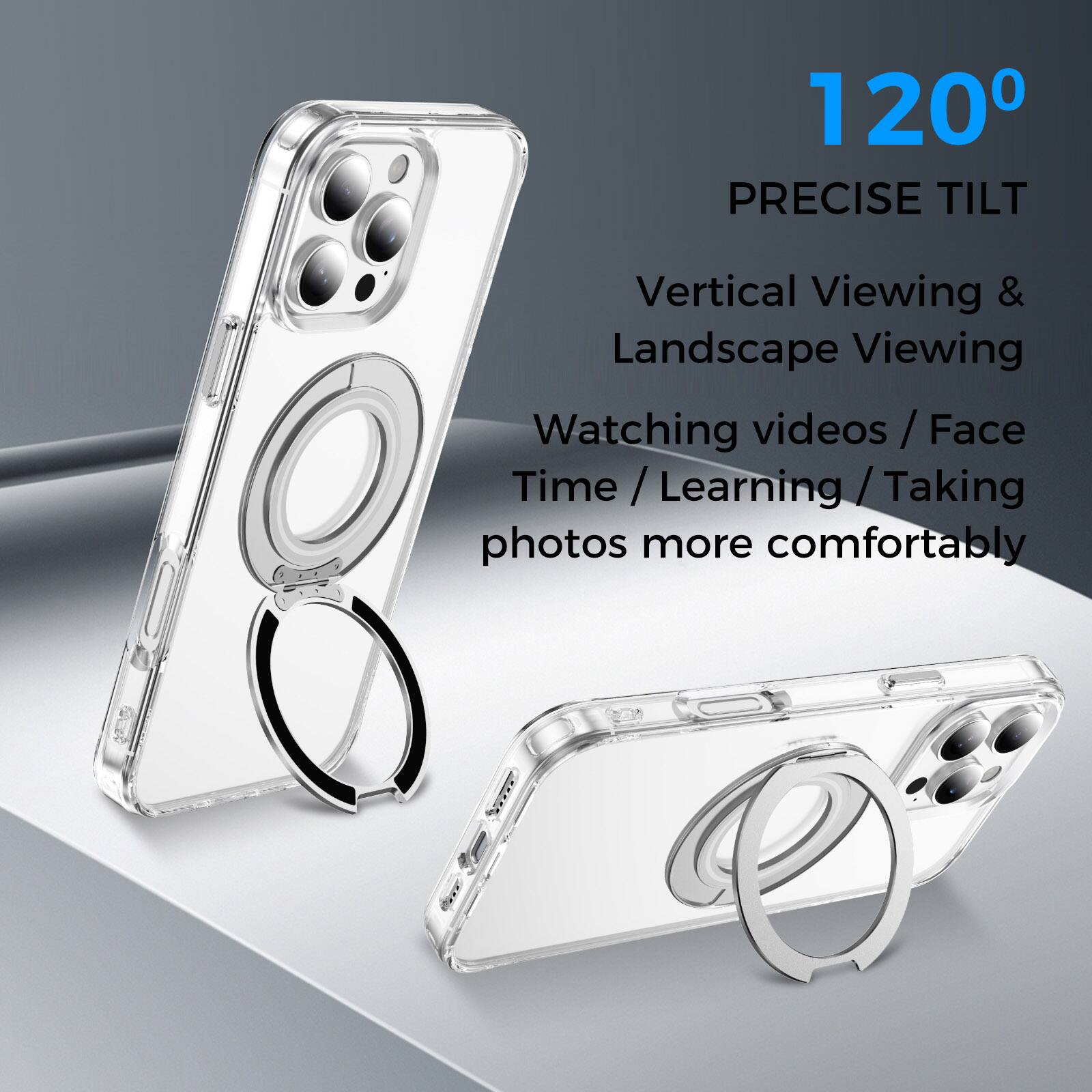 120° PRECISE TILT  
Vertical Viewing & Landscape Viewing  
Watching videos / Face Time / Learning / Taking photos more comfortably