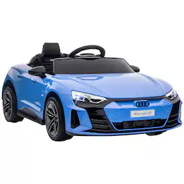 Aosom - Kids Ride on Car, 12V Licensed Audi RS E-tron GT 3.1 MPH Electric Car with Remote, 4 Wheels, Suspension, Horn, Music