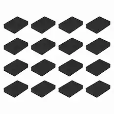 Front. Unique Bargains - Single Sided Speaker Isolation Pads 70x50x15mm Square EVA Acoustic Foam Anti-Vibration Feet for Speaker Subwoofer, 16pcs - Black.