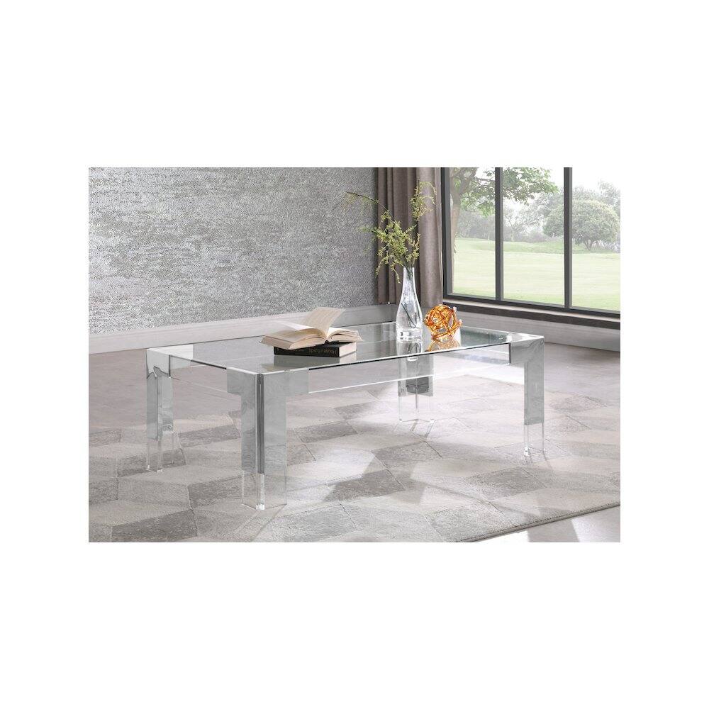 Alt View 1. Meridian Furniture - Casper Coffee Table - Clear.