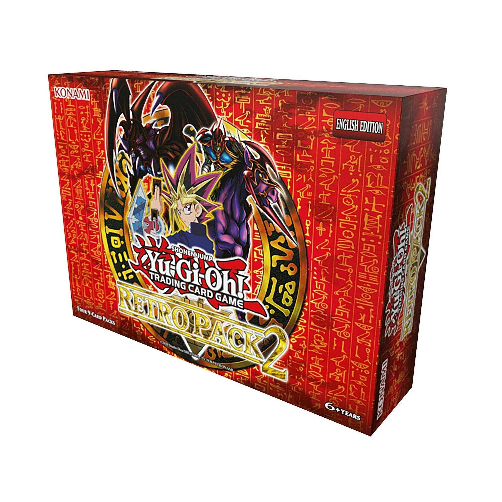 KONAMI FF F K S E P ENGLISH EDITION C u MAN- FUE A SACOA . 140 : ? EQIV Yu-Gi SHONENJUMP S I 20a h AAN S 2 NuGi-Oh. TRADING CARD GAME 18 CoMIcR Forg CD PACES RETROPACK POl 2 9 K f SAUG S A 1 A HO HS! A 6+YEARS YEARS
