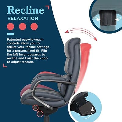 La Z Boy Aberdeen Ergonomic Bonded Leather Swivel Executive Chair