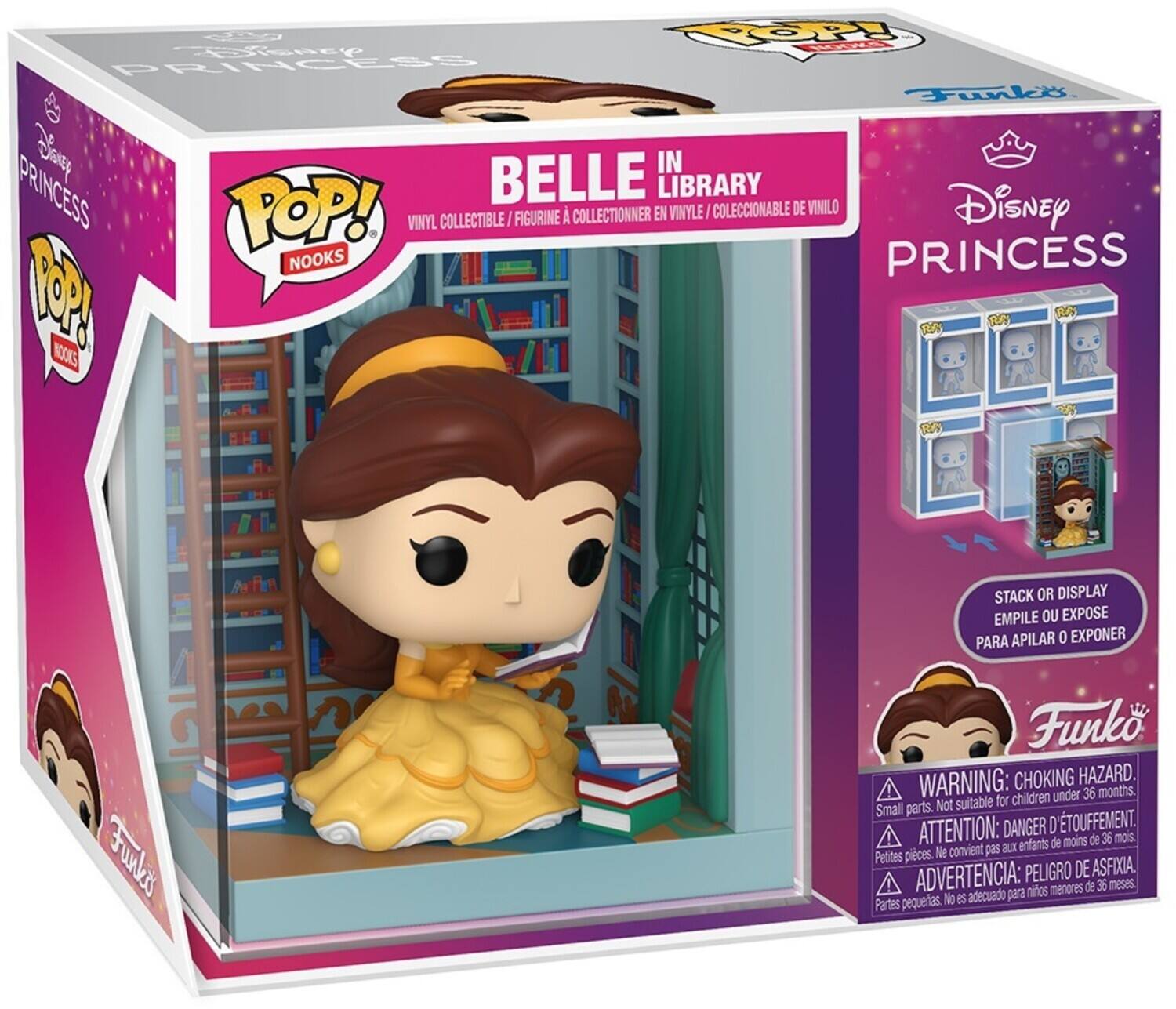 Funko Pop Nooks! Beauty and the Beast: Belle in Library Multicolor ...