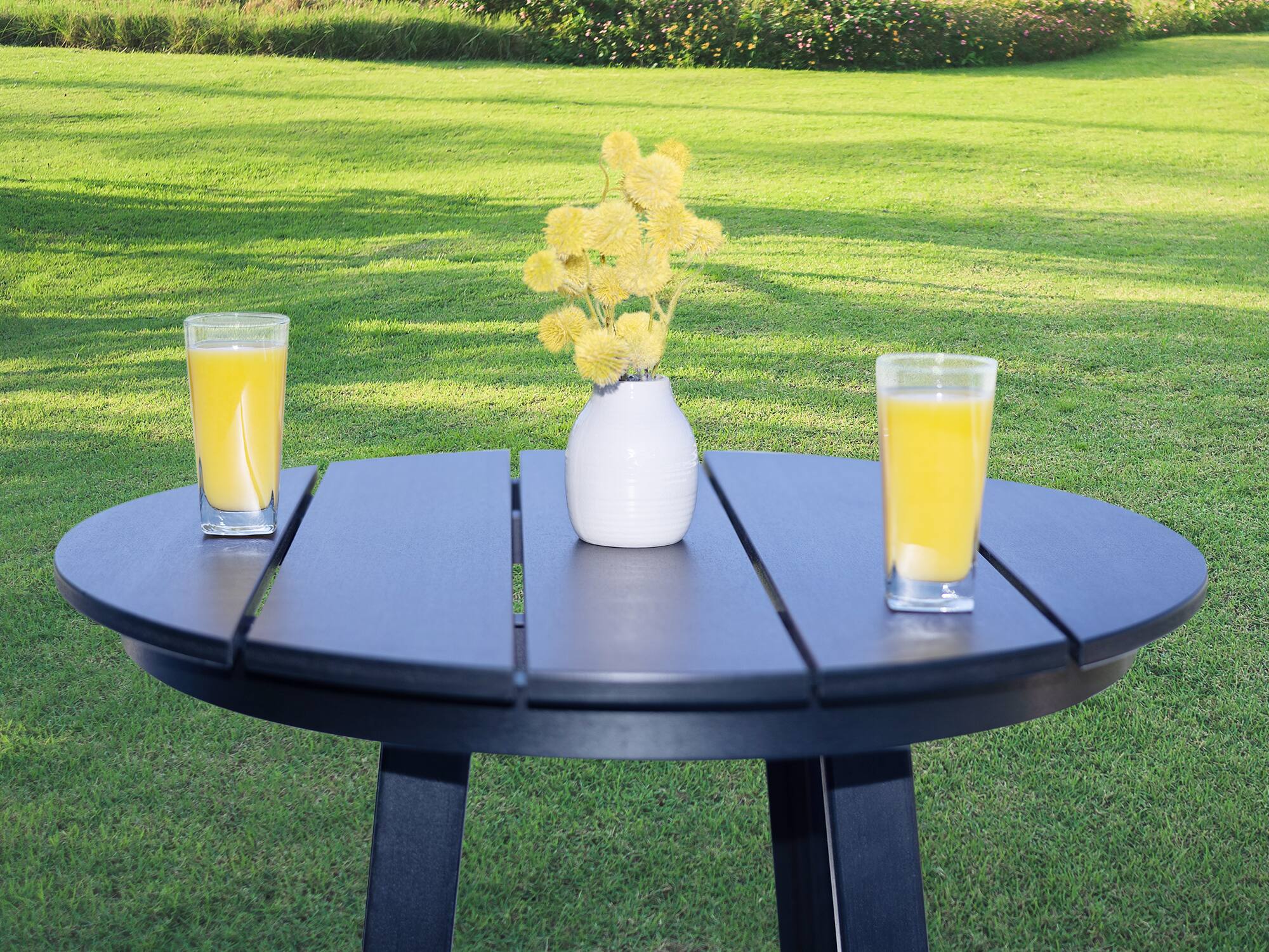 Left. LuXeo - Mason-Cabo Round Counter Bar,  Gray ( 3-Piece Set) - Gray.