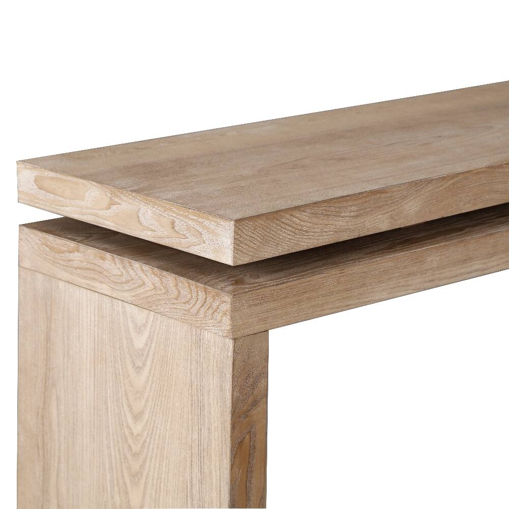 Alt View 6. Loheer - Loheer 60 inch farmhouse console table antique natural entryway table - Antique Natural.
