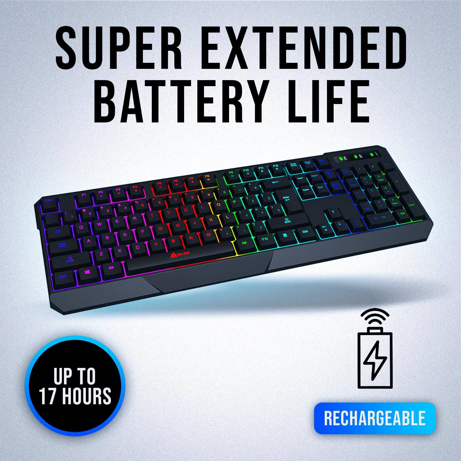 SUPER EXTENDED BATTERY LIFE

UP TO 17 HOURS

RECHARGEABLE