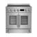 Front. Forno Appliances - Torino 30" Induction Range with French Door Design - Silver.