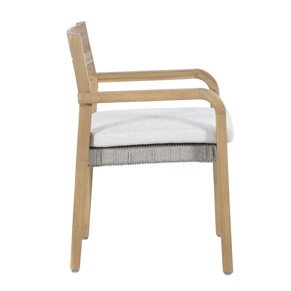 Alt View 2. New Classic Furniture - Arden Wood Patio Dining Chair in Natural (Set of 2) - Natural/Brown.