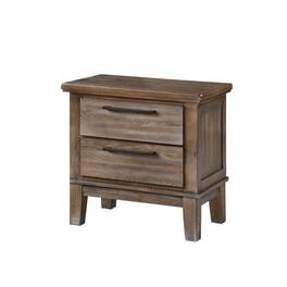 New Classic Furniture - Furniture Cagney Solid Wood 2-Drawer Nightstand in Vintage - Brown