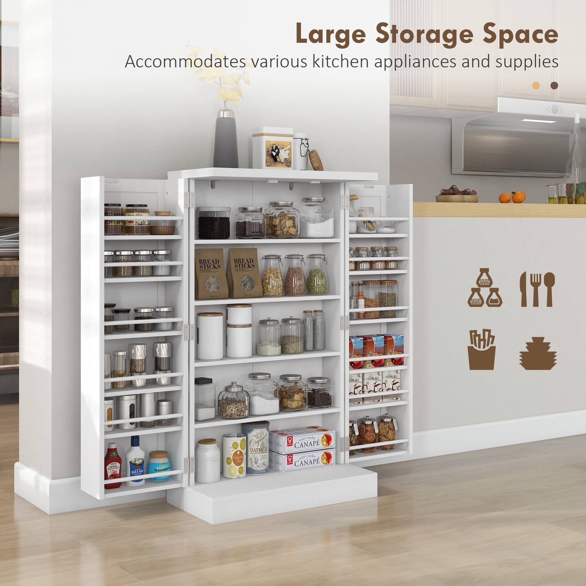 Large Storage Space Accommodates various kitchen appliances and supplies

BIEADe SIRAS BREAD STICKS CRACKERS

CINA SE 08 - O.  DATMA  - Y CANAPE  -   CANAPE