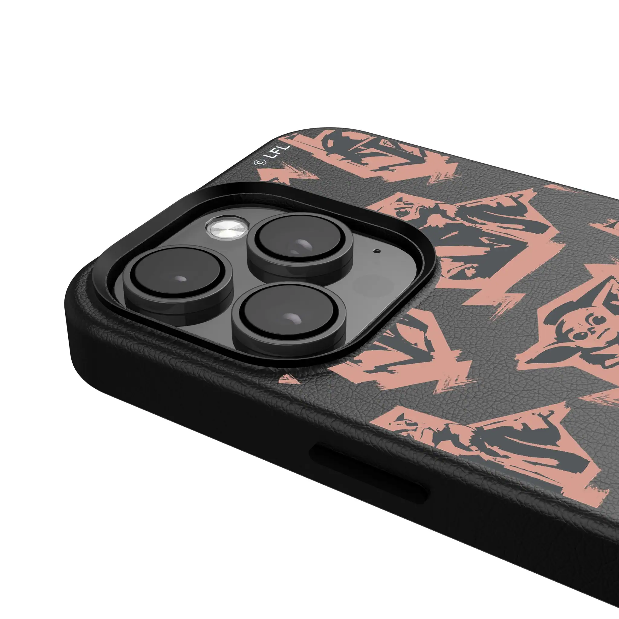 Back. Keyscaper - Star Wars: The Mandalorian Pattern MagSafe Compatible Phone Case - Apple iPhone 15 - Grogu.