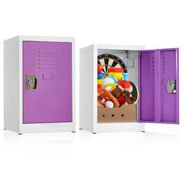 AdirOffice - Storage Locker 629-Series 24" H 1-Tier Steel Locker with Key Lock - Purple