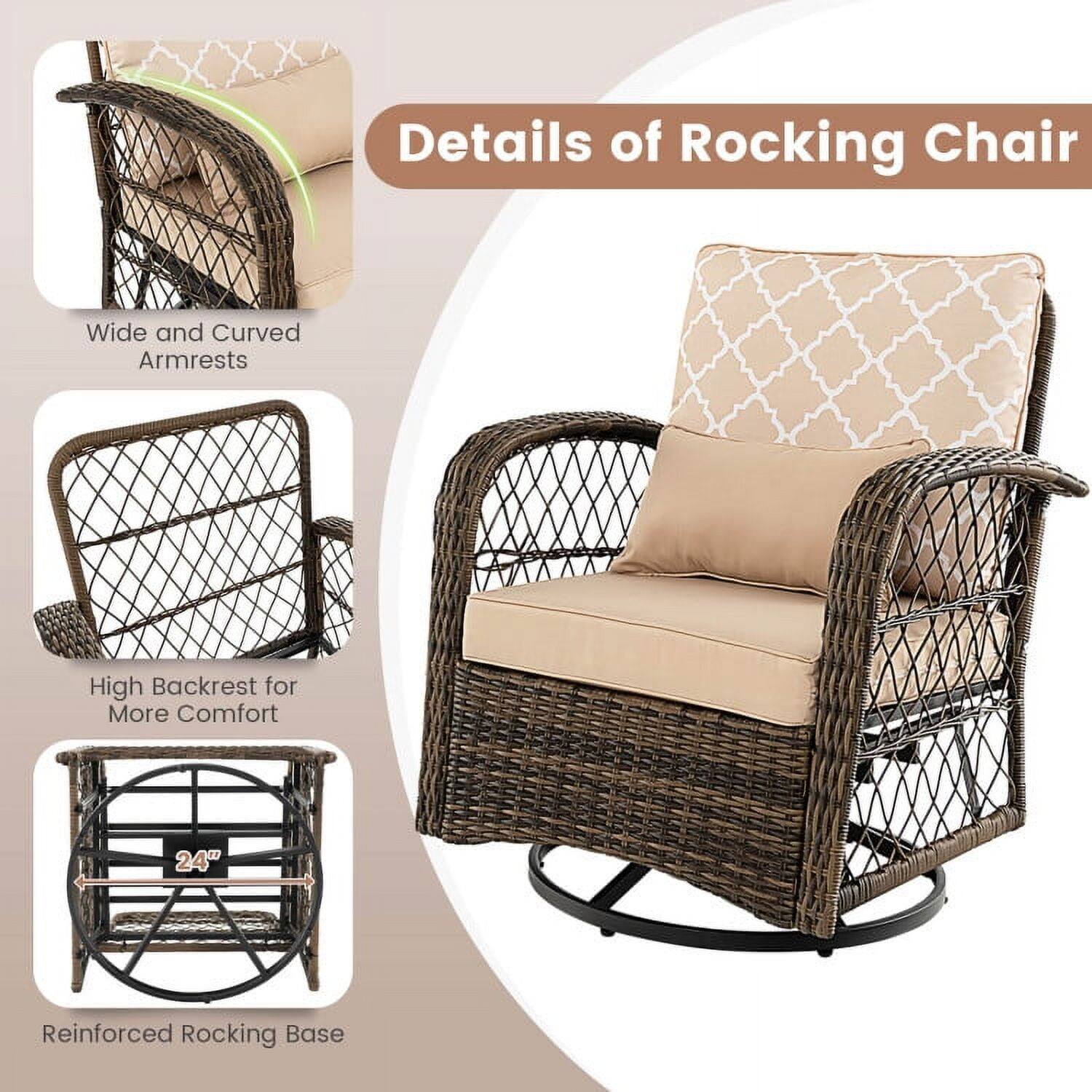 Details of Rocking Chair

- Wide and Curved Armrests
- High Backrest for More Comfort
- 24" Reinforced Rocking Base