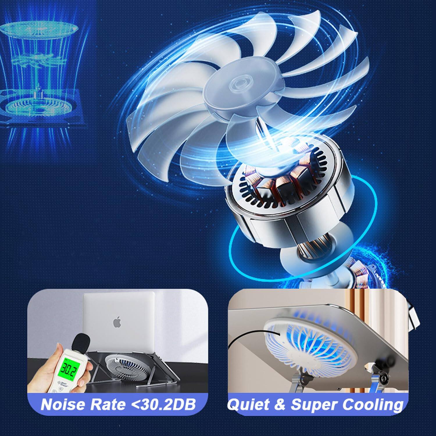 Noise Rate <30.2DB  
Quiet & Super Cooling