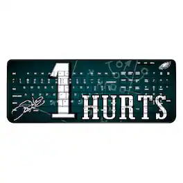 Keyscaper - Jalen Hurts Philadelphia Eagles Wireless Keyboard - Black