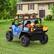 Alt View 2. Acekool - 24V 4WD Electric Ride On Dump Truck with Motorized Dump Bed, Remote Control, LED Lights, Music, Two Seater, Blue - Blue.