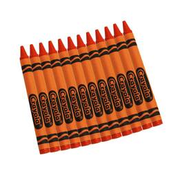 Crayola - Single Color Bulk Crayons, Regular Size, Orange, 12 Count