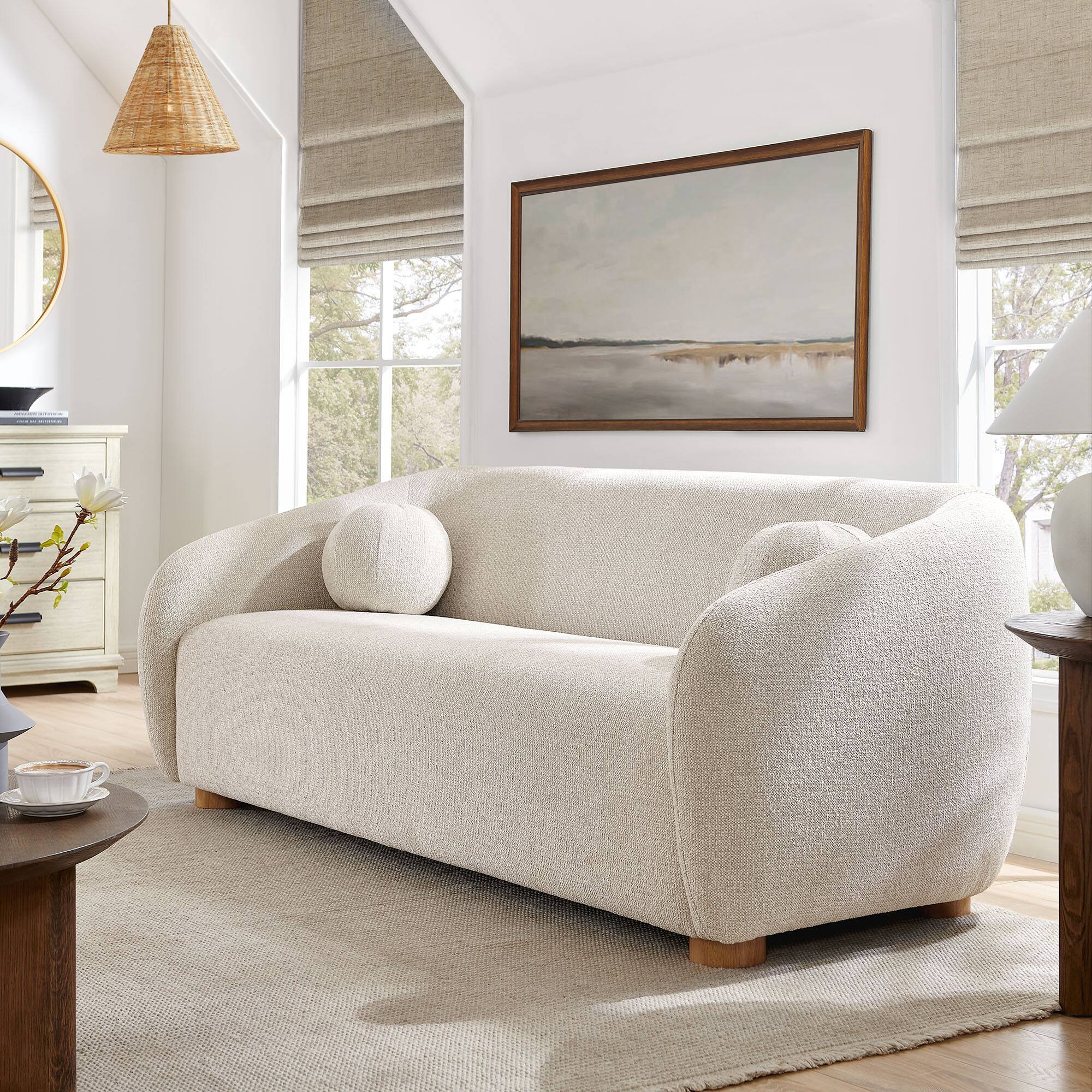 Alt View 5. Modway - Holland 85" Chenille Fabric Sofa by Modway - Gray.
