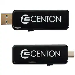 Centon - 16 GB DataStick Pro USB 3.0 Type A USB 3.0 Type C On-The-Go Flash Drive - 32 GB - USB 3.0 Type A, USB 3.0 Type C - Black